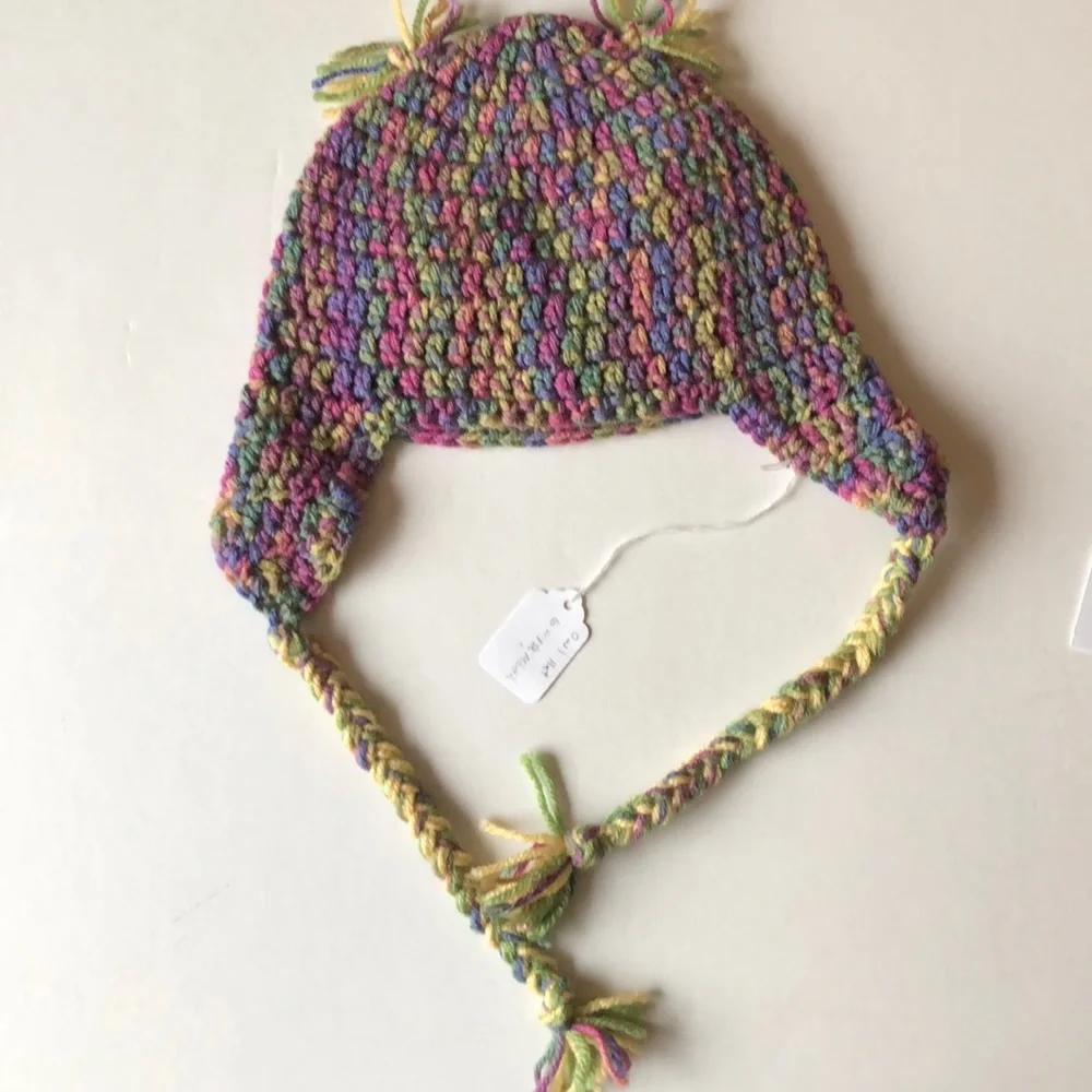 Handmade Crochet Owl Hat Multi color